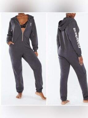 Savage FENTY size small Dark Gray Hooded Onesie Jumpsuit